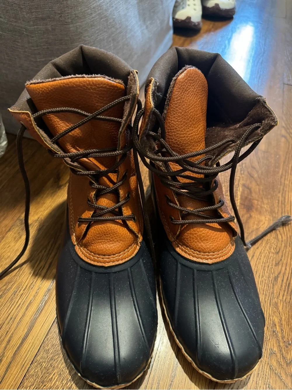Original Weatherproof vintage Men's Brown & Black Waterproof Lace-Up Duck Boots